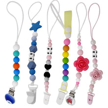 Load image into Gallery viewer, Newborn Baby Silicone Teething Pacifier Clips