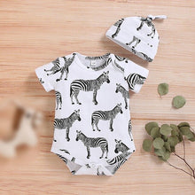 Load image into Gallery viewer, Baby Cotton Bodysuit + Hat
